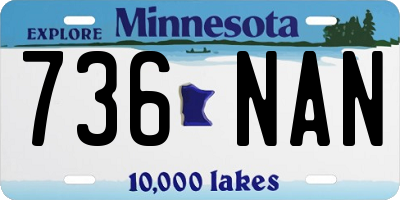 MN license plate 736NAN