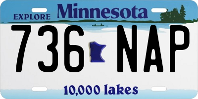 MN license plate 736NAP