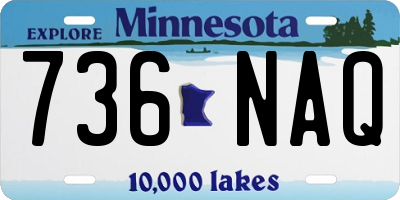 MN license plate 736NAQ