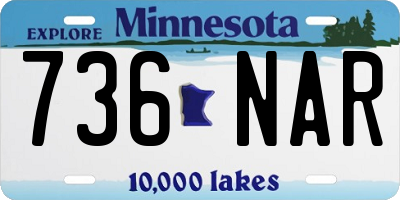 MN license plate 736NAR