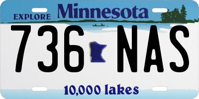 MN license plate 736NAS