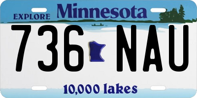 MN license plate 736NAU