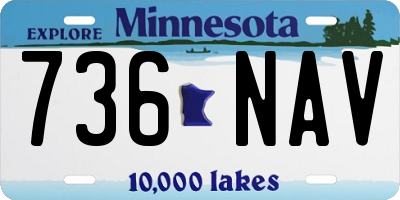MN license plate 736NAV