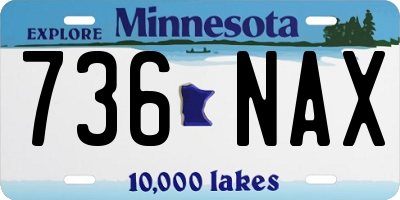 MN license plate 736NAX