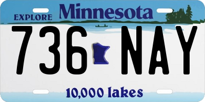 MN license plate 736NAY