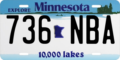 MN license plate 736NBA