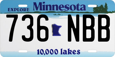MN license plate 736NBB