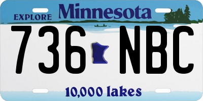 MN license plate 736NBC
