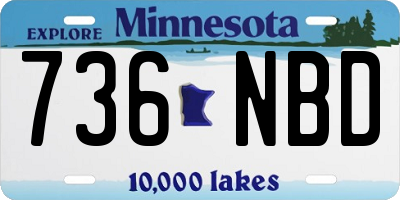 MN license plate 736NBD