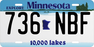 MN license plate 736NBF