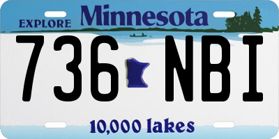 MN license plate 736NBI