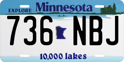 MN license plate 736NBJ