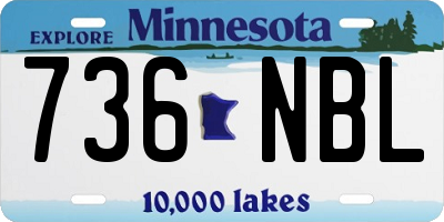 MN license plate 736NBL