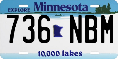 MN license plate 736NBM