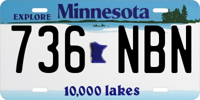 MN license plate 736NBN
