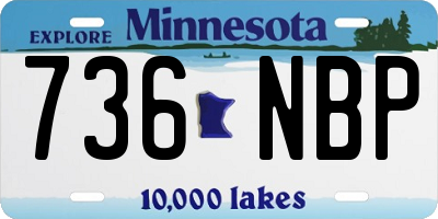MN license plate 736NBP