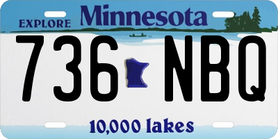 MN license plate 736NBQ