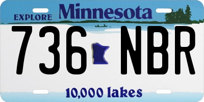 MN license plate 736NBR