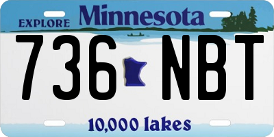 MN license plate 736NBT