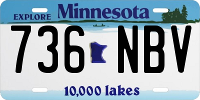 MN license plate 736NBV