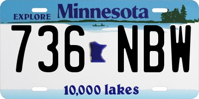 MN license plate 736NBW