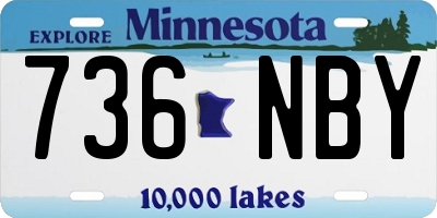 MN license plate 736NBY