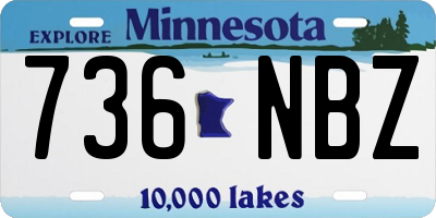 MN license plate 736NBZ