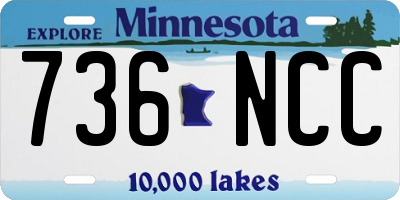 MN license plate 736NCC