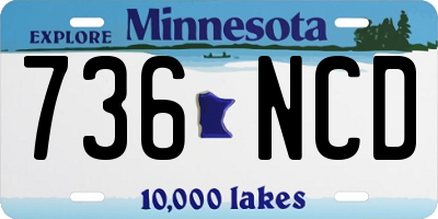 MN license plate 736NCD