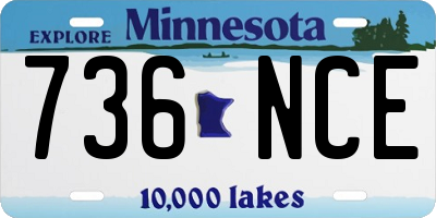 MN license plate 736NCE