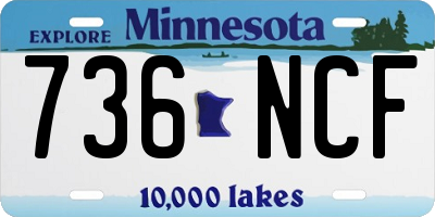 MN license plate 736NCF