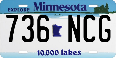 MN license plate 736NCG