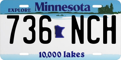 MN license plate 736NCH