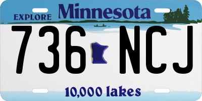 MN license plate 736NCJ