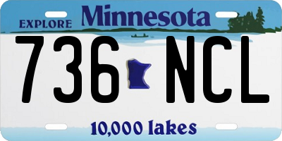 MN license plate 736NCL