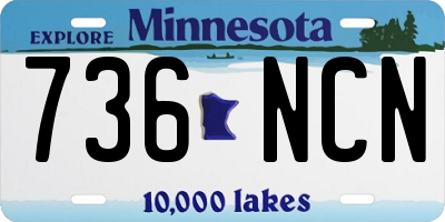 MN license plate 736NCN