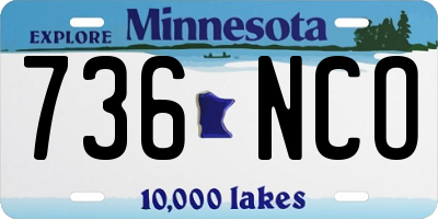 MN license plate 736NCO
