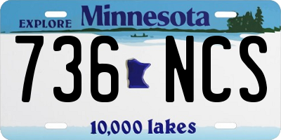 MN license plate 736NCS