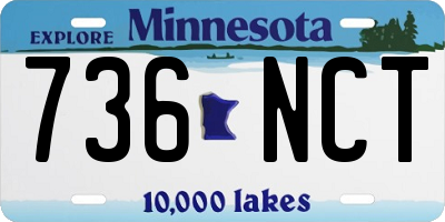 MN license plate 736NCT