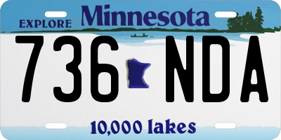 MN license plate 736NDA