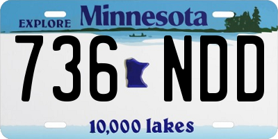 MN license plate 736NDD