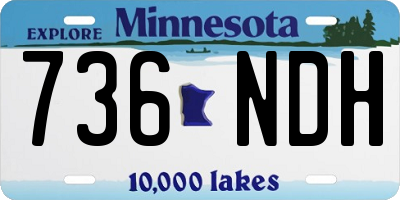 MN license plate 736NDH