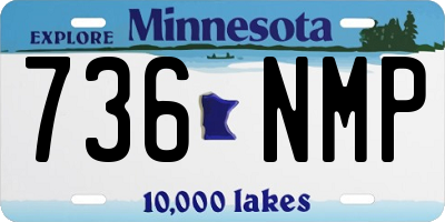 MN license plate 736NMP