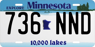 MN license plate 736NND