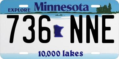MN license plate 736NNE