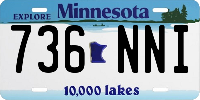 MN license plate 736NNI
