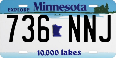 MN license plate 736NNJ