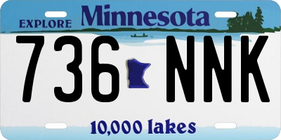 MN license plate 736NNK