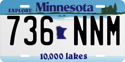 MN license plate 736NNM
