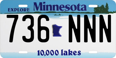 MN license plate 736NNN